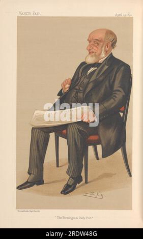 Vanity Fair: Newspapermen; 'The Birmingham Daily Post', Mr. John Jaffray, April 19, 1890 1890 by Leslie Ward Stock Photo