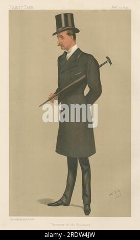 Politiciens - Vanity Fair - 'Trésorier de la maison'. Lord Walter Charles Gordon Lennox. 27 février 1892 1892 par Leslie Ward Banque D'Images