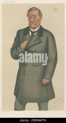 Politiciens - Vanity Fair. 'L'expédition britannique'. Général Lord Napier de Magdala. 20 avril 1878 1878 par Leslie Ward Banque D'Images