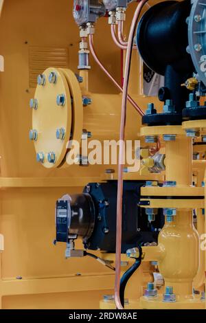 Station de contrôle de gaz pour réduire la pression de gaz et compter la quantité de gaz utilisée Banque D'Images