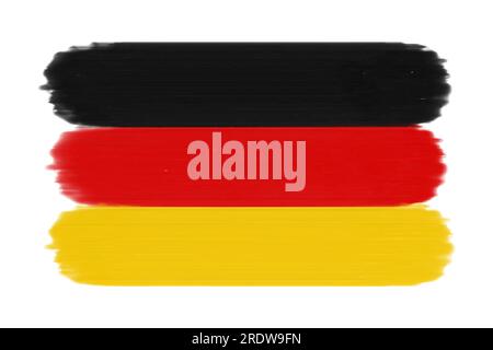 Allemagne coups de pinceau colorés drapeau peint. illustration vectorielle Illustration de Vecteur