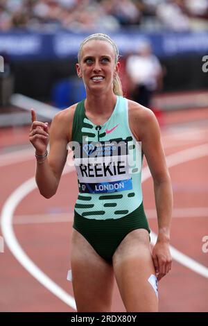 Londres, Royaume-Uni. 23 juillet 23. Jemma REEKIE (Grande-Bretagne) vainqueur de la finale du 800m féminin en 2023, IAAF Diamond League, Queen Elizabeth Olympic Park, Stratford, Londres, Royaume-Uni. Crédit : Simon Balson/Alamy Live News Banque D'Images