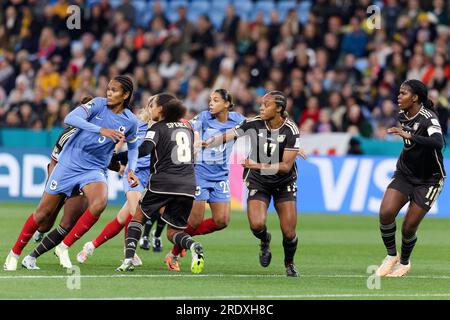 Sydney, Australie. 23 juillet 2023. Les joueuses françaises et jamaïcaines se disputent la coupe du monde féminine FIFA 2023 entre la France et la Jamaïque au stade de football de Sydney le 23 juillet 2023 à Sydney, Australie Credit : IOIO IMAGES/Alamy Live News Banque D'Images