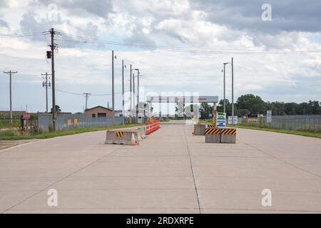 L'Iowa Army munitions Plant (IAAAP) à Middletown, Iowa qui, de 1947 à 1975, a fonctionné sous le nom de Burlington Automic Energy Plant et a commencé à fonctionner Banque D'Images
