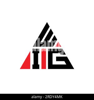 Logo de lettre triangle de PERRUQUE avec forme de triangle. Monogramme de logo de triangle de PERRUQUE. Modèle de logo vectoriel triangle de PERRUQUE avec la couleur rouge. PERRUQUE triangul Illustration de Vecteur