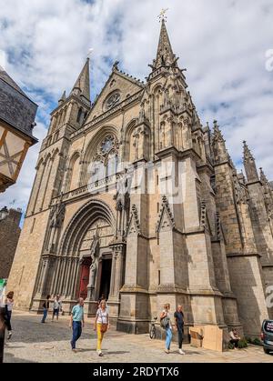 (C) Denis TRASFI / MAXPPP - France, Bretagne, Morbihan, ville de vannes le 21 juillet 2023 - Cathédrale Saint-Pierre / France, Brittany, Morbihan, CIT Banque D'Images