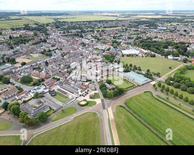 Newmarket ville Suffolk Angleterre Aerial Banque D'Images
