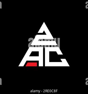 Design de logo de lettre triangle ZAC avec forme de triangle. Monogramme de logo triangle ZAC. Modèle de logo vecteur triangle ZAC avec couleur rouge. ZAC triangul Illustration de Vecteur