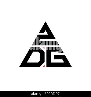 Logo de lettre triangle ZDG avec forme de triangle. Monogramme de conception de logo triangle ZDG. Modèle de logo vecteur triangle ZDG avec couleur rouge. ZDG triangul Illustration de Vecteur