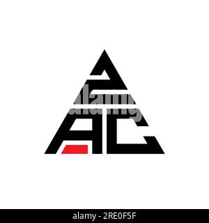 Design de logo de lettre triangle ZAC avec forme de triangle. Monogramme de logo triangle ZAC. Modèle de logo vecteur triangle ZAC avec couleur rouge. ZAC triangul Illustration de Vecteur