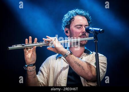 Odense, Danemark. 23rd, juin 2023. L'auteur-compositeur-interprète irlandais Cian Ducrot donne un concert live lors du festival de musique danois Tinderbox 2023 à Odense. (Crédit photo : Gonzales photo - Thomas Rasmussen). Banque D'Images