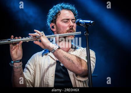 Odense, Danemark. 23rd, juin 2023. L'auteur-compositeur-interprète irlandais Cian Ducrot donne un concert live lors du festival de musique danois Tinderbox 2023 à Odense. (Crédit photo : Gonzales photo - Thomas Rasmussen). Banque D'Images