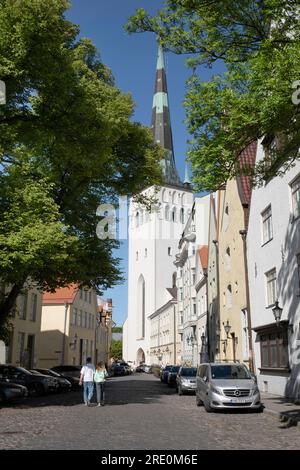 St. Église d'OLAF ou St. Église d'Olav, Tallinn, Estonie, construite au 12e siècle, et actuellement une église baptiste Banque D'Images