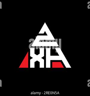 Logo de lettre triangle ZXH avec forme de triangle. Monogramme de conception de logo triangle ZXH. Modèle de logo vecteur triangle ZXH avec couleur rouge. ZXH triangul Illustration de Vecteur