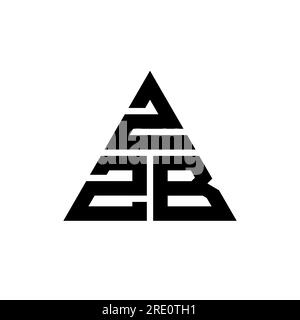 Conception de logo de lettre triangle ZZB avec forme de triangle. Monogramme de conception de logo triangle ZZB. Modèle de logo vecteur triangle ZZB avec couleur rouge. ZZB triangul Illustration de Vecteur