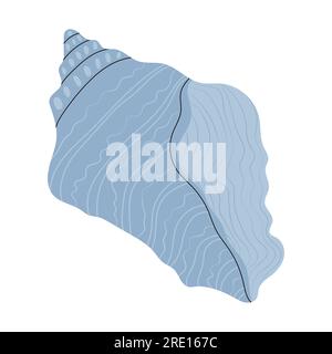 Conque, coquille de mer. Icône marine Seashell. Illustration de Vecteur