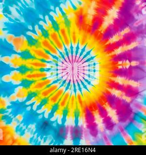 Fond abstrait avec un motif de teinture de cravate de couleur arc-en-ciel Illustration de Vecteur