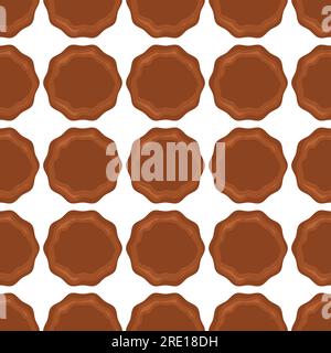 Pattern fait maison biscuit différents goût dans la pâtisserie biscuit, pattern cookie consiste en la collection naturelle savoureuse biscuit de la nourriture accessoire de pâtisserie, patte Illustration de Vecteur