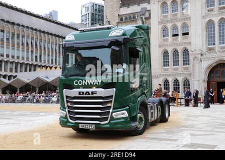 CONWAY USINE ET TRANSPORT DIVISION DAF XF TRACTEUR ROUTIER LORS DE LA CÉRÉMONIE DE MARQUAGE DU CHARIOT 2023 Banque D'Images