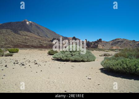 Paisaje Lunar típico de Las Cañadas del Teide. Paysage lunaire typique de Las Cañadas del Teide. Banque D'Images