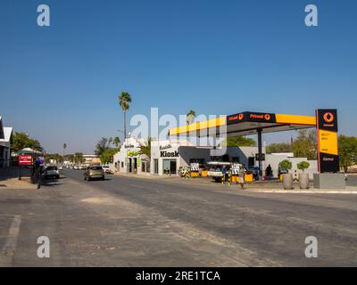 Scène de rue à Outjo Town, Namibie Banque D'Images