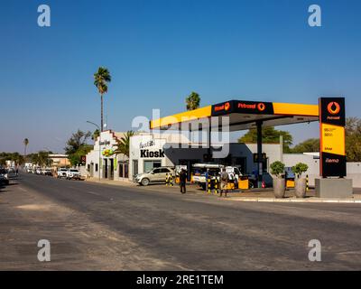 Scène de rue à Outjo Town, Namibie Banque D'Images