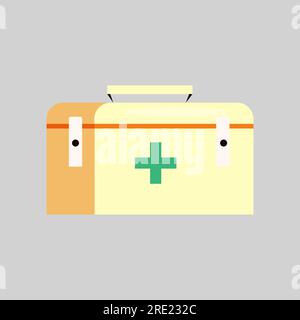 Trousse de premiers soins. Boîte, ambulance, urgence Illustration de Vecteur