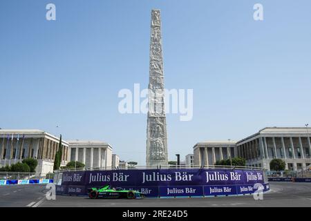 Rome, Italie. 16 juillet 2023. Sébastien Buemi lors des qualifications pour la Race Round 14 de Rome E-Prix dans le cadre du Championnat du monde ABB FIA Formula E-Prix 2023 - Hankook Rome. Crédit : SOPA Images Limited/Alamy Live News Banque D'Images