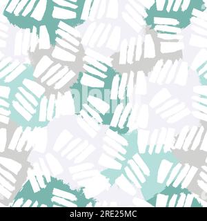 Motif sans couture multicolore vectoriel à partir de blots gris, verts et blancs. Taches abstraites de forme libre Illustration de Vecteur