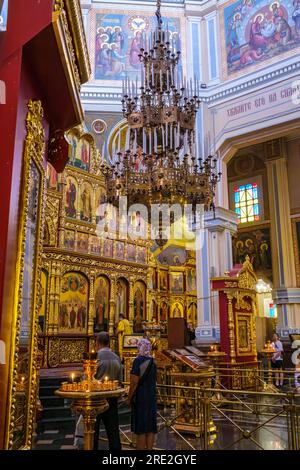 Kazakhstan, Almaty. Cathédrale de l'Ascension, orthodoxe russe. Banque D'Images