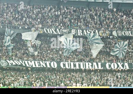 Curitiba, Brésil. 24 juillet 2023. PR - CURITIBA - 07/24/2023 - BRASILEIRO A 2023, CORITIBA X FLUMINENSE - fans de Coritiba lors d'un match contre Fluminense au stade Couto Pereira pour le championnat brésilien A 2023. Photo : Gabriel Machado/AGIF/Sipa USA crédit : SIPA USA/Alamy Live News Banque D'Images