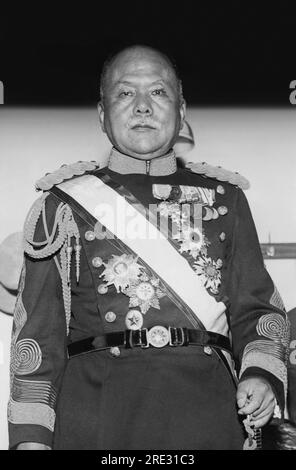 Séoul, Corée du Sud : 26 mai 1934 le général Kazunari Ugaki, gouverneur général de Corée, est considéré comme le premier choix pour succéder à l'amiral vicomte Saito comme premier ministre du Japon. Banque D'Images