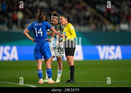 24 2023 juillet : Melissa Borjas (Honduras) regarde lors d'un match du Groupe G - coupe du monde féminine de la FIFA, Australie et Nouvelle-Zélande 2023, Italie vs Argentine, à Eden Park, Auckland, Nouvelle-Zélande. Kim Price/CSM Banque D'Images