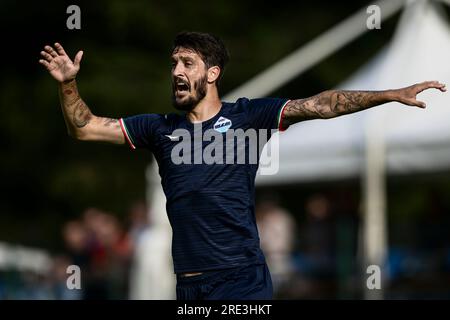 Luis Alberto du SS Lazio réagit lors du match amical de pré-saison entre le SS Lazio et l'US Triestina. Banque D'Images