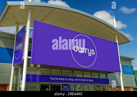 Magasin de détail électrique Currys. Banque D'Images