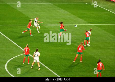 Alexandra Popp-Hoppe (C) d'Allemagne en action lors du match de groupe de la coupe du monde féminine de la FIFA, Australie et Nouvelle-Zélande 2023 entre l'Allemagne et le Maroc au Melbourne Rectangular Stadium. L'Allemagne a gagné le match 6-0. Banque D'Images