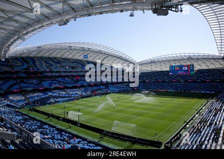 Sydney, Australie. 25 juillet 2023. Vue générale de l'intérieur du stade de football de Sydney avant la coupe du monde féminine de la FIFA 2023 entre la France et la Jamaïque au stade de football de Sydney le 23 juillet 2023 à Sydney, Australie Credit : IOIO IMAGES/Alamy Live News Banque D'Images