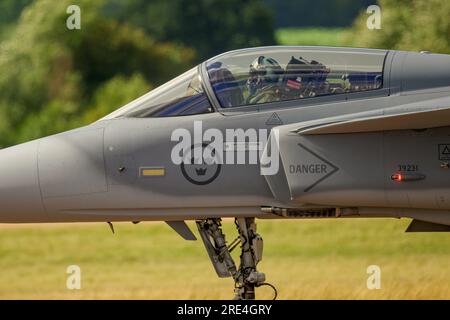 Suédois, SAAB JAS 39C Gripen au Royal International Air Tattoo 2023 Banque D'Images