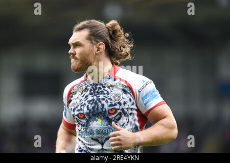 Warrington, Angleterre - 22 juillet 2023 - Robbie Mulhern de Leigh Leopards. Demi-finale de la Challenge Cup, St. Helens vs York Valkyrie au stade Halliwell Jones, Warrington, Royaume-Uni Banque D'Images