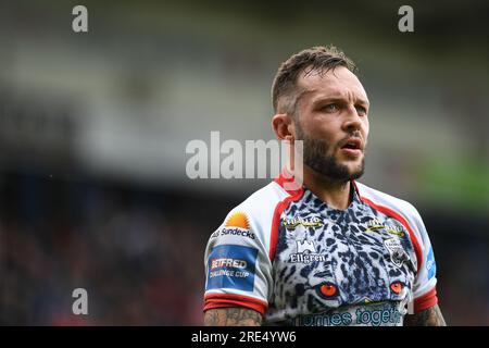 Warrington, Angleterre - 22 juillet 2023 - Gareth O'Brien de Leigh Leopards. Demi-finale de la Challenge Cup, Leigh Leopards vs St. Helens au stade Halliwell Jones, Warrington, Royaume-Uni Banque D'Images