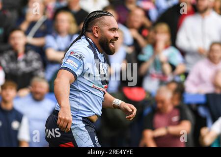 Warrington, Angleterre - 22 juillet 2023 - Konrad Hurrell de St Helens. Demi-finale de la Challenge Cup, Leigh Leopards vs St. Helens au stade Halliwell Jones, Warrington, Royaume-Uni Banque D'Images