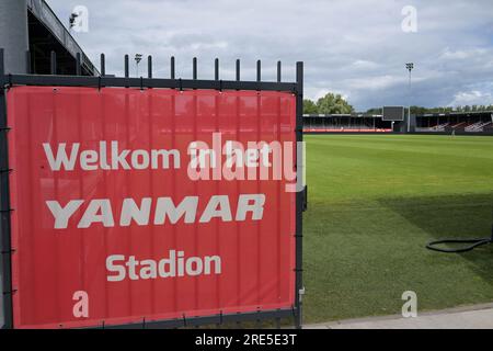 ALMERE - vue d'ensemble Stade Almere City FC lors de la Journée de la presse photo Almere City FC au stade Yanmar le 25 juillet 2023 à Almere, pays-Bas. ANP GERRIT VAN COLOGNE Banque D'Images