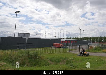 ALMERE - vue d'ensemble Stade Almere City FC lors de la Journée de la presse photo Almere City FC au stade Yanmar le 25 juillet 2023 à Almere, pays-Bas. ANP GERRIT VAN COLOGNE Banque D'Images