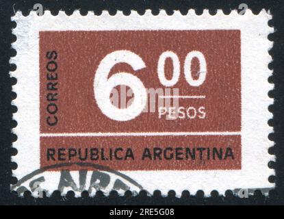 ARGENTINE - CIRCA 1976 : timbre imprimé par l'Argentine, montre le symbole, circa 1976 Banque D'Images