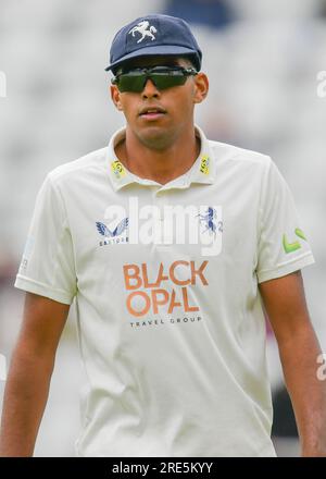 25 juillet 2023 - Trent Bridge Cricket Ground, Nottingham. Événement : LV Inter County Championship : Notts CCC v Kent CCC Légende : SINGH Jas (Kent CCC) photo : Mark Dunn/Alamy Live News (événements) Banque D'Images