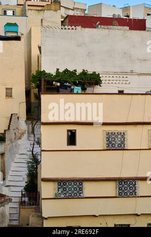 rue dans la ville au Maroc Banque D'Images