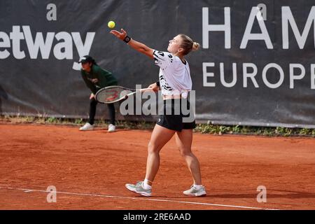 Hambourg, Hambourg, Allemagne. 25 juillet 2023. MARIA TIMOFEEVA en action lors de l'OPEN D'EUROPE DE HAMBOURG - Hambourg - Womens tennis, WTA250 (crédit image : © Mathias Schulz/ZUMA Press Wire) À USAGE ÉDITORIAL UNIQUEMENT! Non destiné à UN USAGE commercial ! Banque D'Images