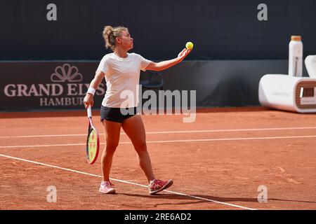 Hambourg, Hambourg, Allemagne. 25 juillet 2023. JASMINE PAOLINI (ITA) en action lors de l'OPEN D'EUROPE DE HAMBOURG - Hambourg - Womens tennis, WTA250 (crédit image : © Mathias Schulz/ZUMA Press Wire) À USAGE ÉDITORIAL UNIQUEMENT! Non destiné à UN USAGE commercial ! Banque D'Images