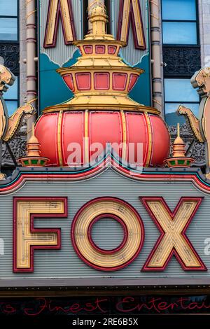 Fox Theater dans le centre-ville de Detroit Michigan USA. Banque D'Images