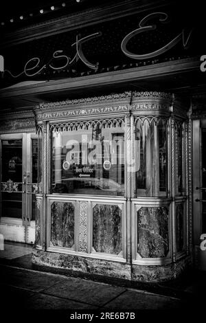Billetterie et entrée au Fox Theater dans le centre-ville de Detroit Michigan USA. Banque D'Images
